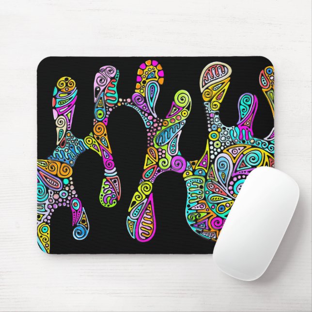 Hand And Digitally Painted Pattern Art 28 Mouse Mat (With Mouse)