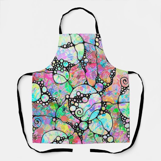 Hand And Digitally Painted Pattern Art 31 Apron (Front)