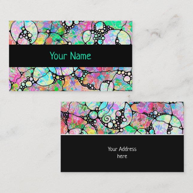 Hand And Digitally Painted Pattern Art 31 Business Card (Front/Back)