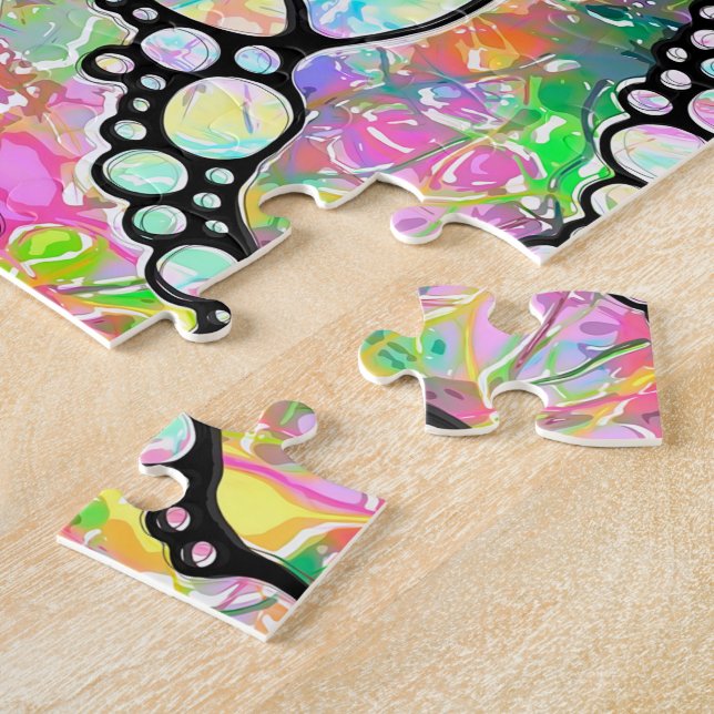 Hand And Digitally Painted Pattern Art 31 Jigsaw Puzzle (Side)
