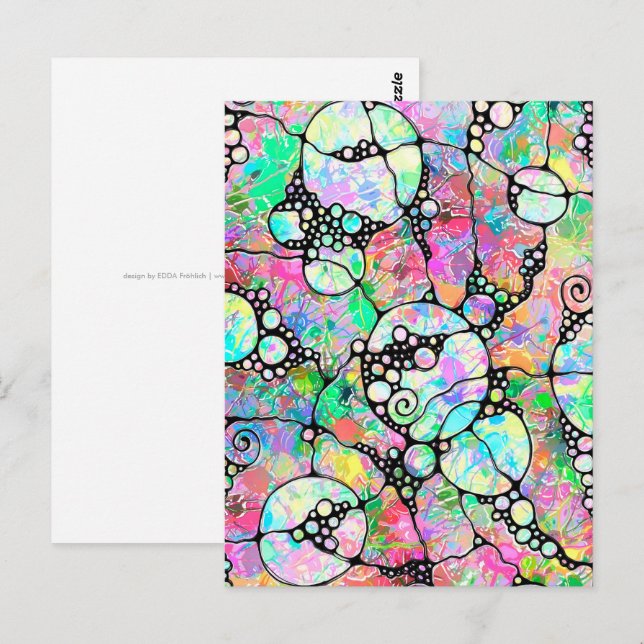 Hand And Digitally Painted Pattern Art 31 Postcard (Front/Back)