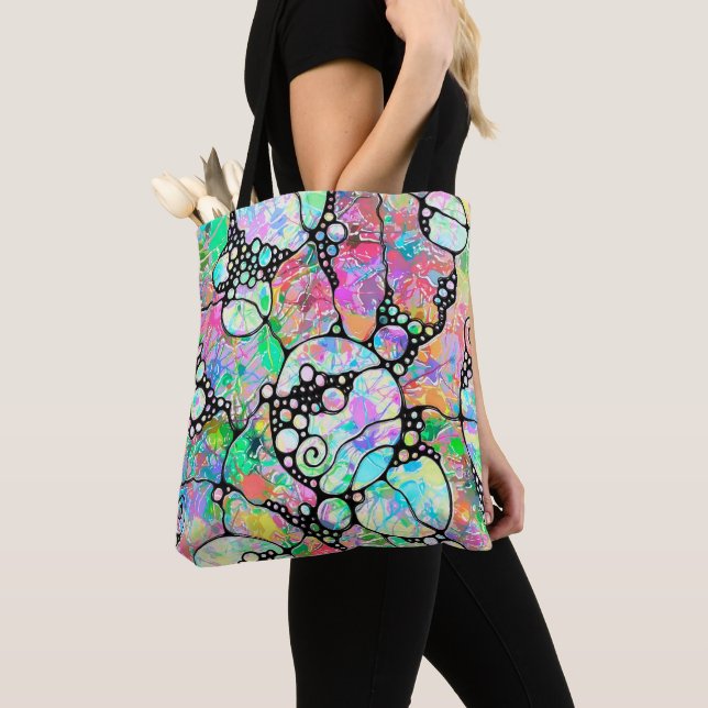 Hand And Digitally Painted Pattern Art 31 Tote Bag (Close Up)