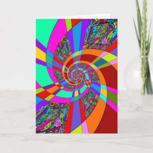 Hand And Digitally Painted Pattern Art 3 Card