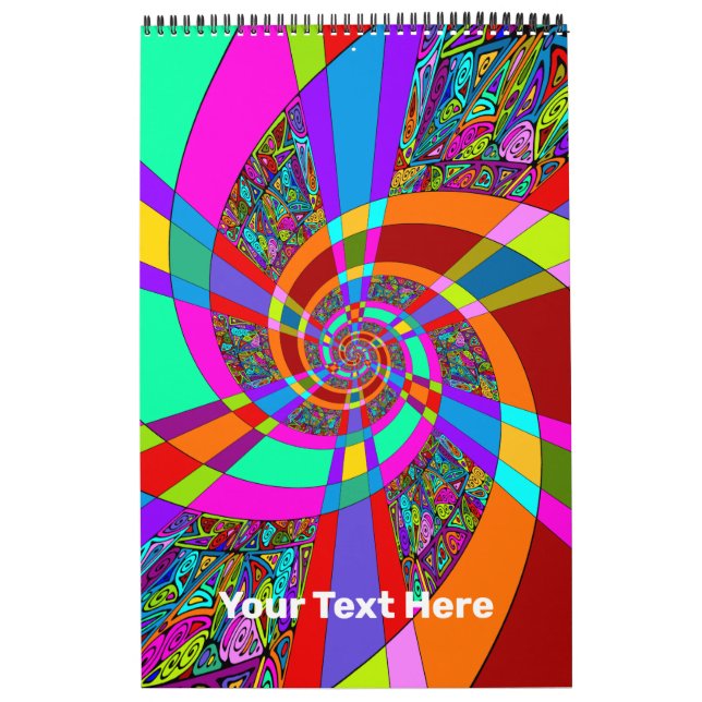 Hand And Digitally Painted Pattern Art 3 - DIY Calendar (Cover)