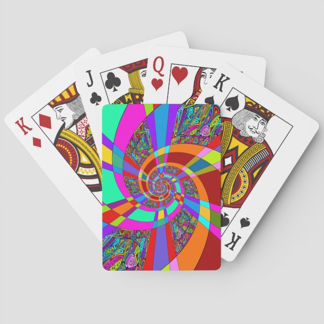 Hand And Digitally Painted Pattern Art 3 Playing Cards (Back)