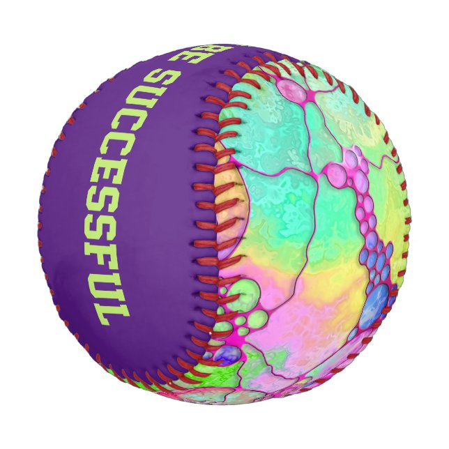Hand And Digitally Painted Pattern Art 41 Baseball (Angled)