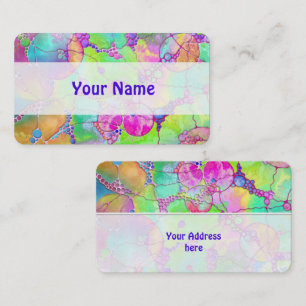 Hand And Digitally Painted Pattern Art 41 Business Card