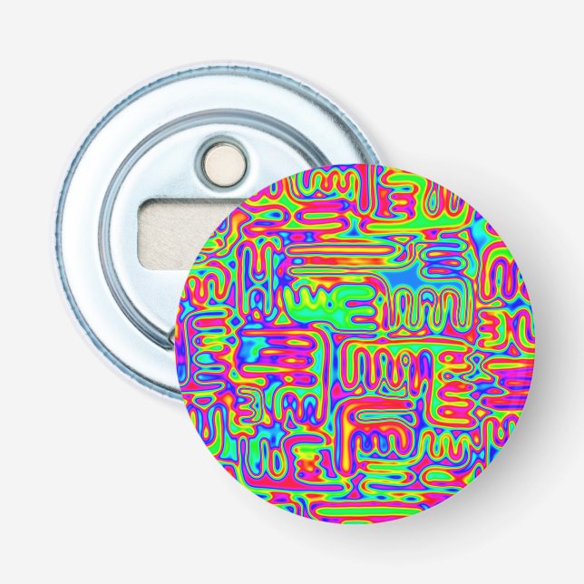 Hand And Digitally Painted Pattern Art 42 Bottle Opener (Front)