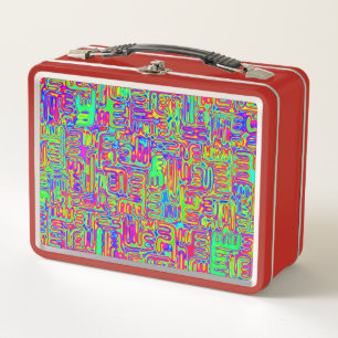Hand And Digitally Painted Pattern Art 42 Metal Lunch Box