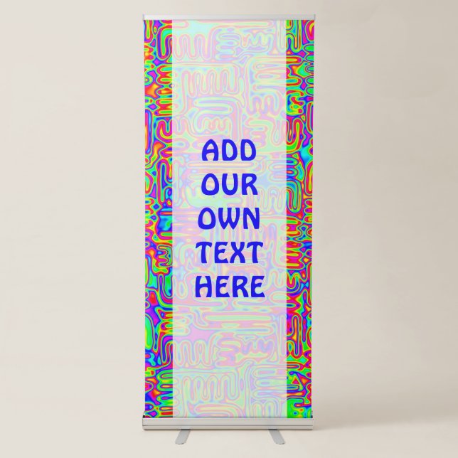 Hand And Digitally Painted Pattern Art 42 Retractable Banner (Front)