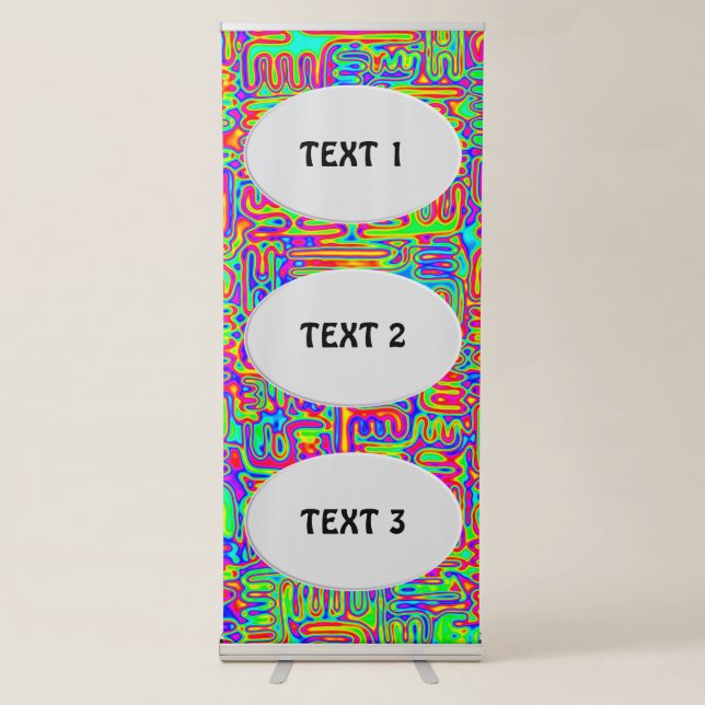 Hand And Digitally Painted Pattern Art 42 Retractable Banner (Front)