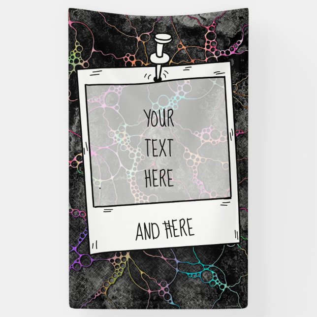 Hand And Digitally Painted Pattern Art 44 Banner (Vertical)