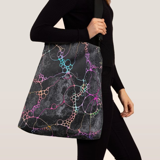 Hand And Digitally Painted Pattern Art 44 Crossbody Bag (Close Up)