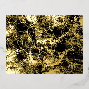 Hand And Digitally Painted Pattern Art 44 Foil Holiday Postcard