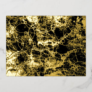 Hand And Digitally Painted Pattern Art 44 Foil Holiday Postcard