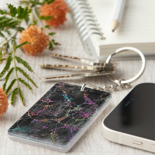 Hand And Digitally Painted Pattern Art 44 Key Ring