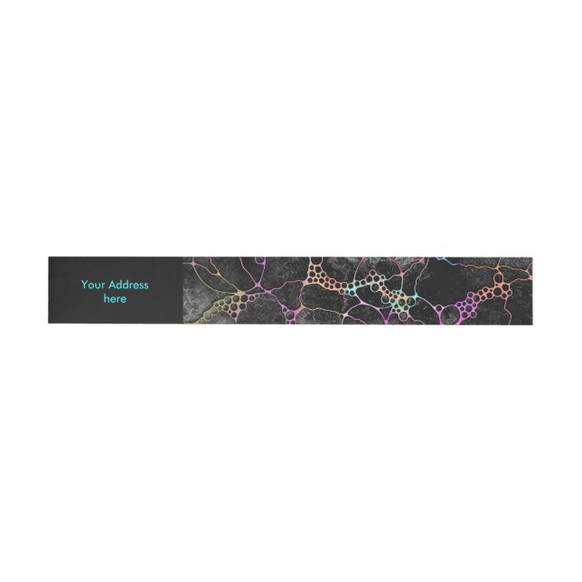 Hand And Digitally Painted Pattern Art 44 Wraparound Address Label (Individual)