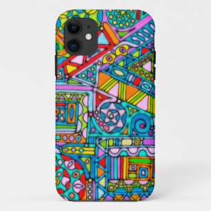 Hand And Digitally Painted Pattern Art 53 iPhone 11 Case