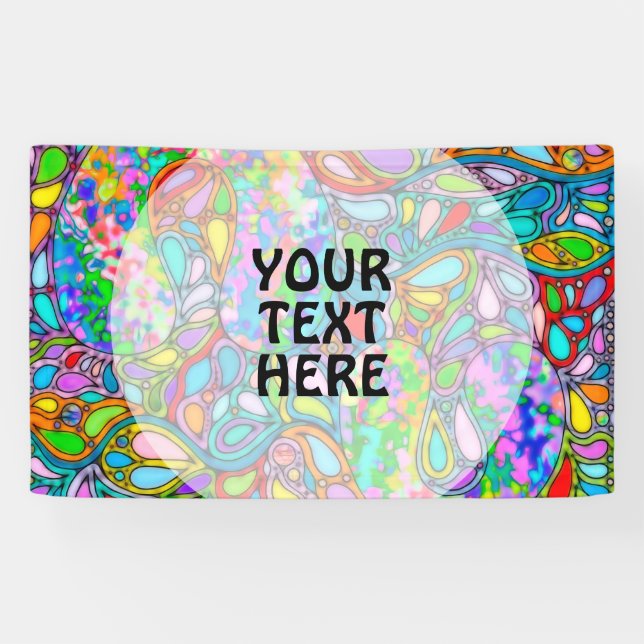 Hand And Digitally Painted Pattern Art 54 Banner (Horizontal)