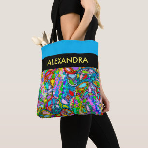 Hand And Digitally Painted Pattern Art 54 Tote Bag