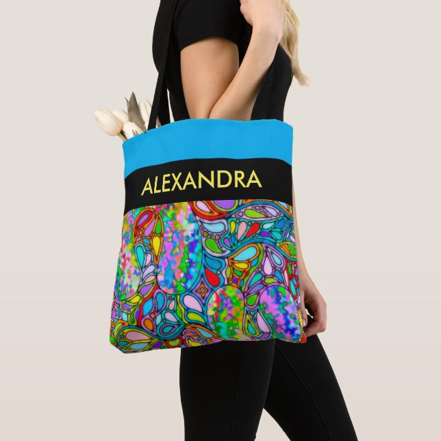 Hand And Digitally Painted Pattern Art 54 Tote Bag (Close Up)