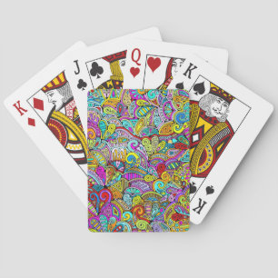 Hand And Digitally Painted Pattern Art 6 Playing Cards