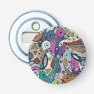 Hand And Digitally Painted Pattern Art 8 Bottle Opener