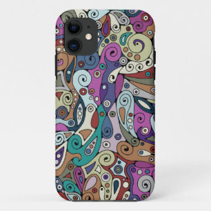 Hand And Digitally Painted Pattern Art 8 iPhone 11 Case