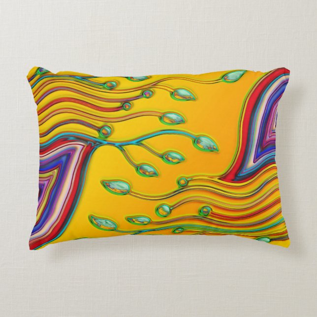 Hand And Digitally Painted Pattern Art 9 Decorative Cushion (Front)
