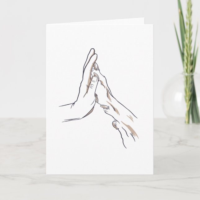 Hand and Dog Paw Card (Front)