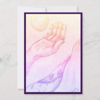 Hand and Spere? - Flat purple Invitation