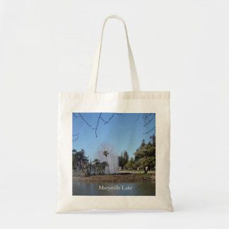 Hand Bagges with photo of the Marysville lake.  Tote Bag