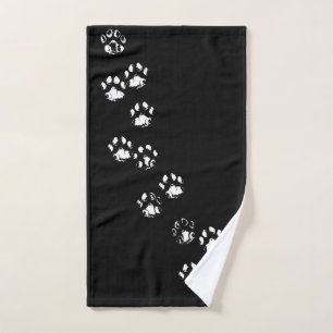 HAND/BATH TOWEL -CAT or DOG PAW PRINTS/TRACKS