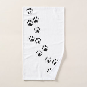 HAND/BATH TOWEL -CAT or DOG PAW PRINTS/TRACKS