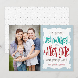 Hand beschriftete Weihnachtsfeiertags-Gruß Holiday Card