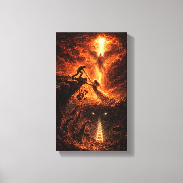 Hand Between Heaven and Abyss Canvas Print (Front)