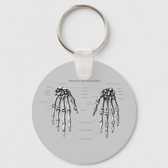 Hand Bones Details Key Ring (Front)