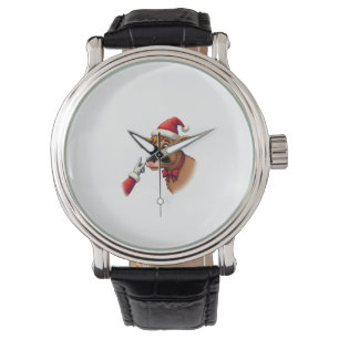 Hand Boop Christmas Highland Cow Santa Clause Farm Watch