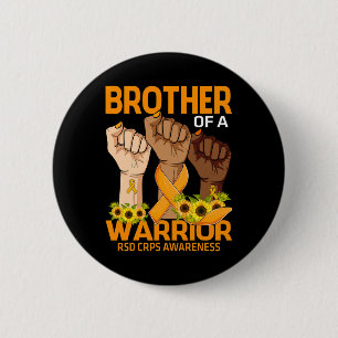 Hand Brother Of A Warrior Rsd Crps Awareness Sunfl 6 Cm Round Badge