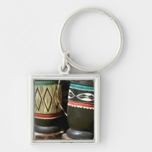 Hand carved drums, Livingston, Zambia Key Ring
