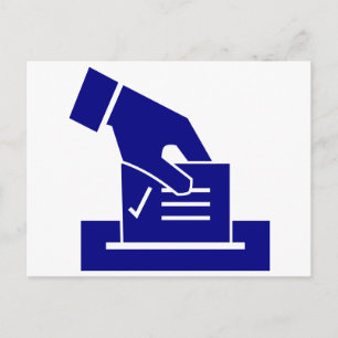 Hand casting ballot postcard