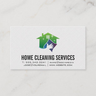 Hand Cleaning Home Logo Business Card