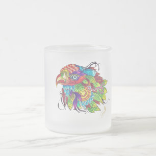 Hand-Coloured Bird Mug – Calming Nature-Inspired A