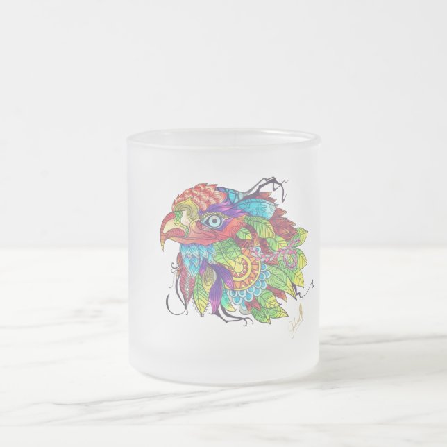 Hand-Coloured Bird Mug – Calming Nature-Inspired A (Center)