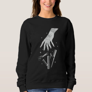 Hand Comb Scissors Mystical Boho Barber Stylist Me Sweatshirt