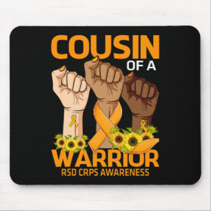 Hand Cousin Of A Warrior Rsd Crps Awareness Sunflo Mouse Mat
