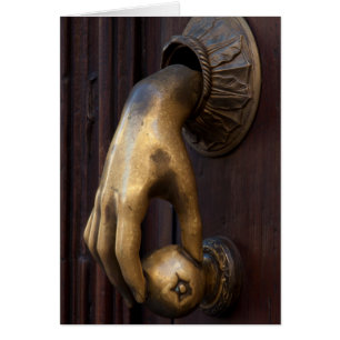 Hand door knocker close-up, Mexico