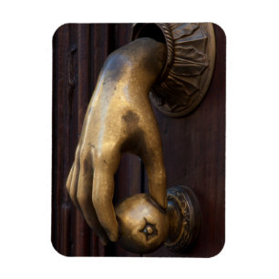 Hand door knocker close-up, Mexico Magnet