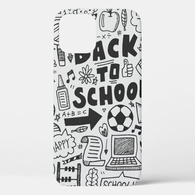 hand draw doodle school element Case-Mate iPhone case (Back)