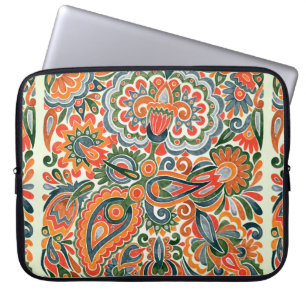 hand draw marker flower ethnic design. Ukrainian t Laptop Sleeve
